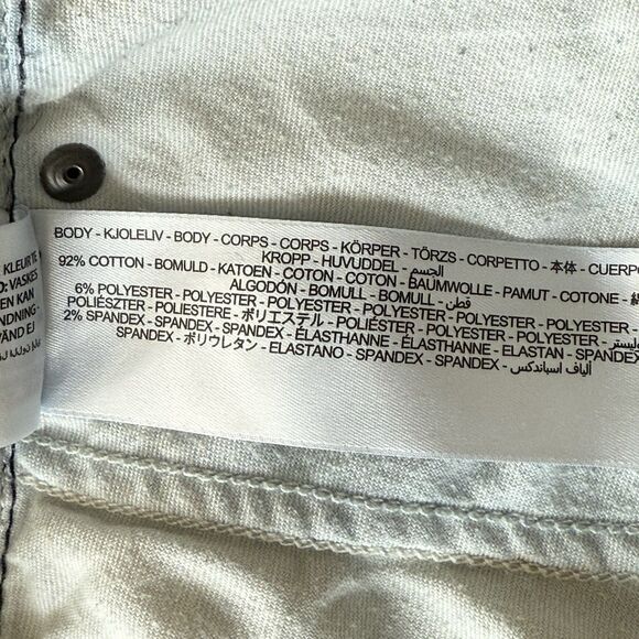 ARIAT REAL Denim Mid Rise Straight SZ 29 Regular Raw Hem Ocean Icon Womens - Picture 9 of 12